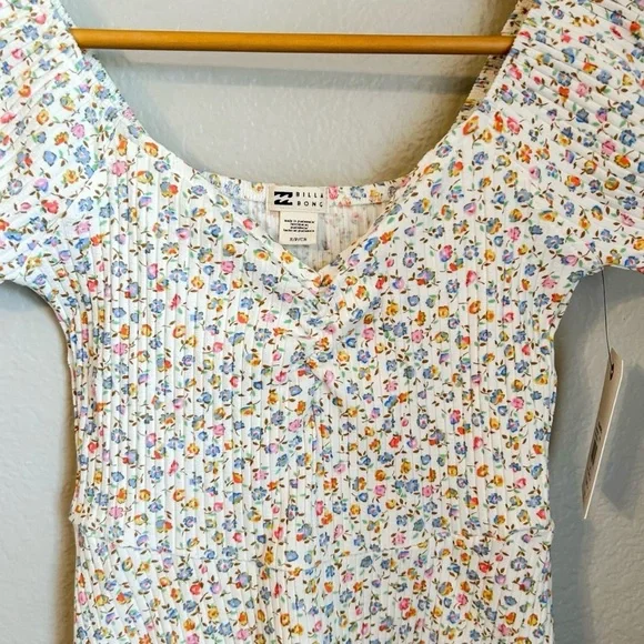 NWT, Billabong Forever Girly Fit & Flare Floral Mini Dress, Size Small - Picture 4 of 14
